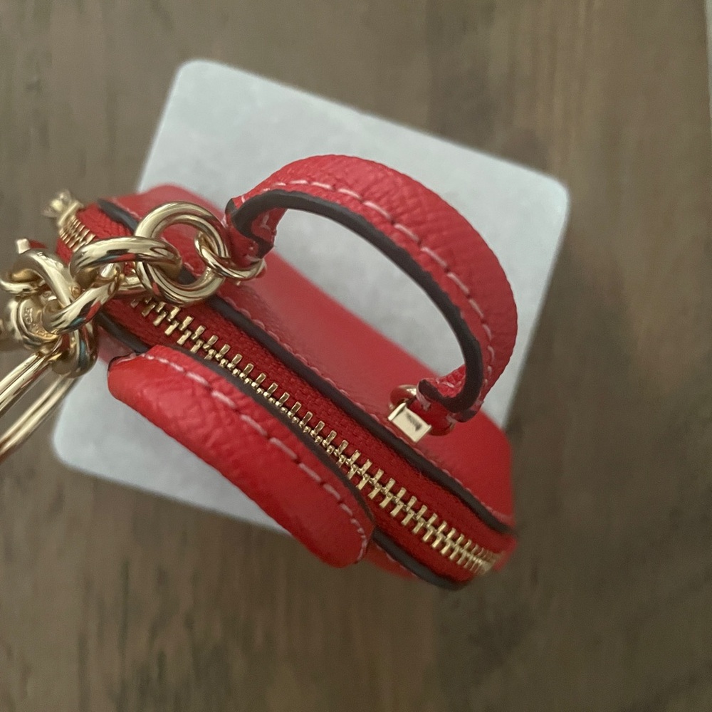 Coach Katy Satchel Keychain in Miami Red - Picture 3 of 7